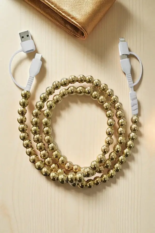 Beaded Charging Cable Charger Cord