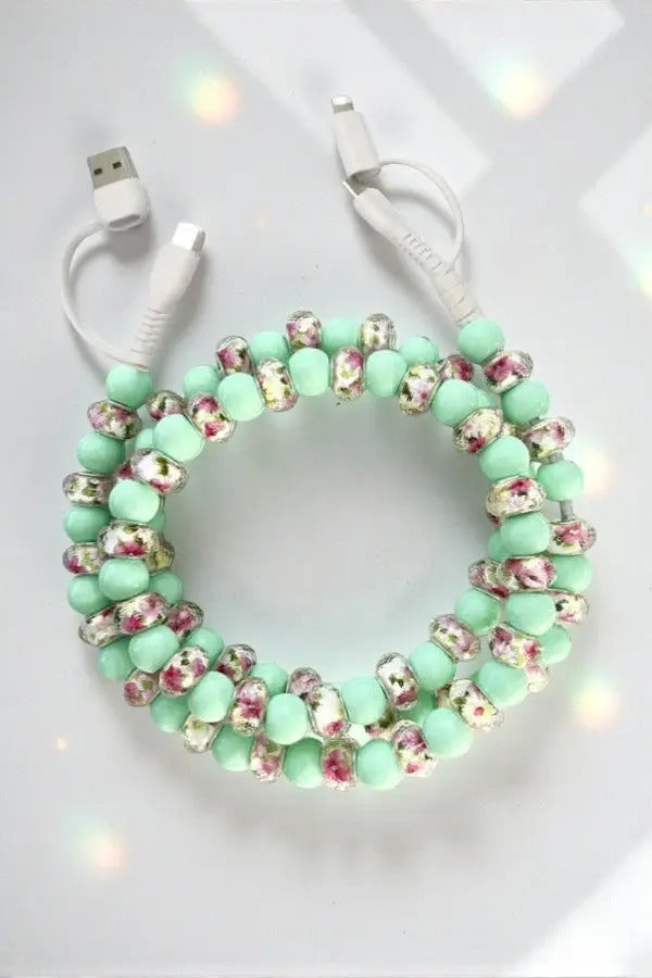 Beaded Charging Cable Charger Cord