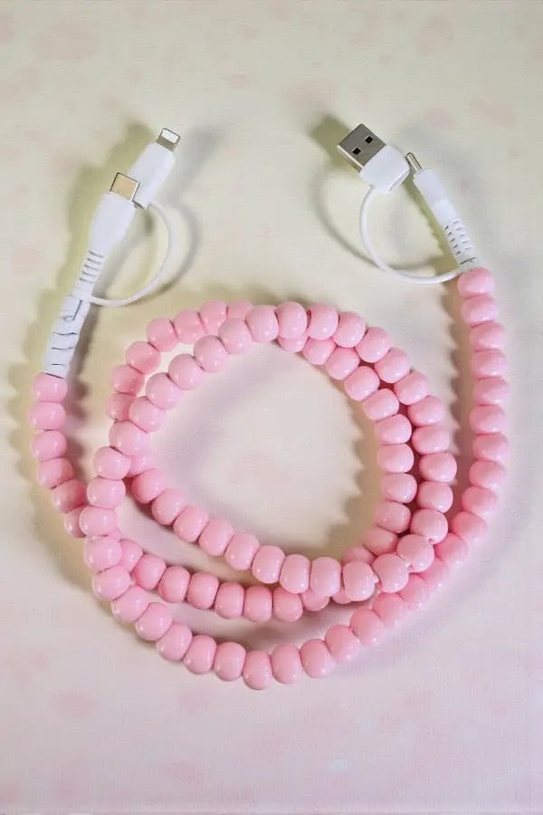 Beaded Charging Cable Charger Cord