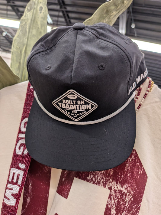 "Built on Tradition" Black Rope Cap