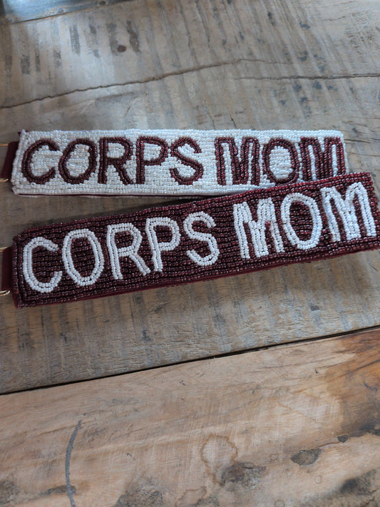 Corps Mom Beaded Wristlet