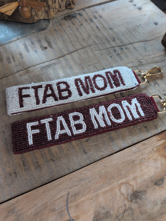 FTAB Mom Beaded Wristlet
