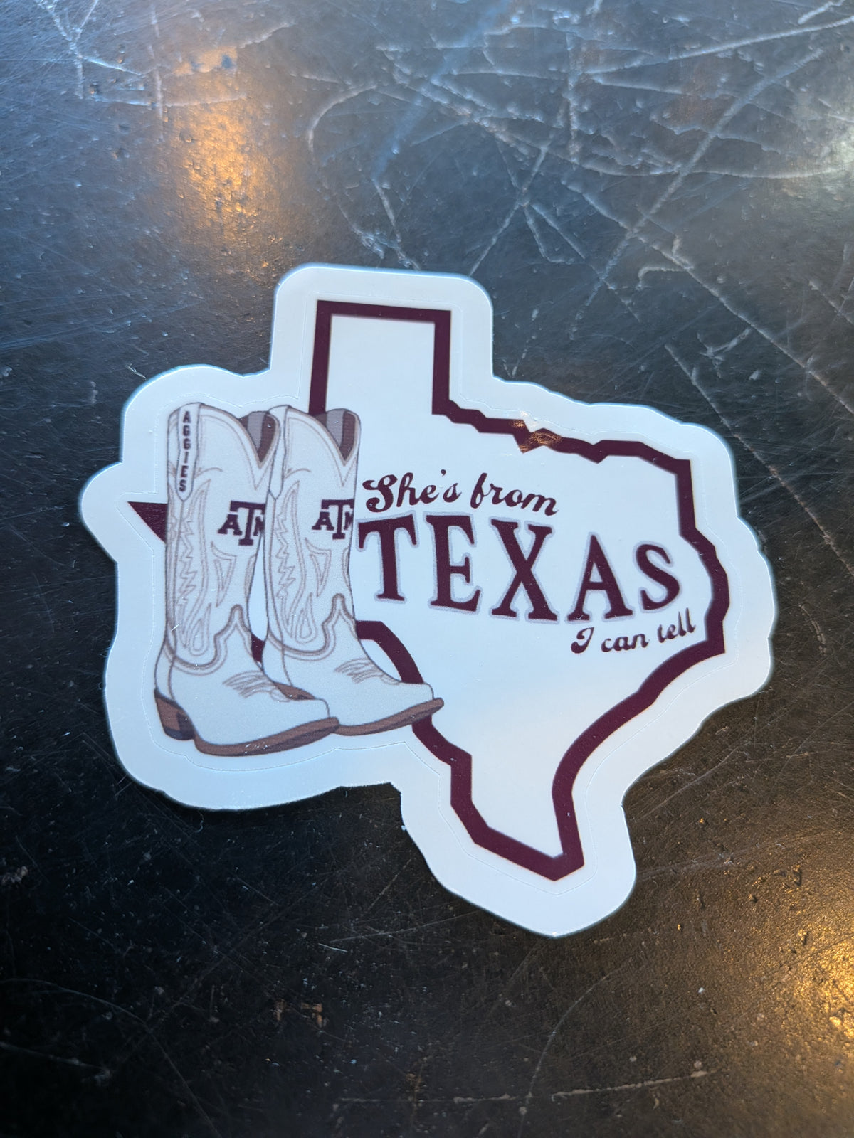 She's from Texas Sticker