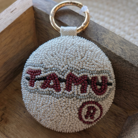 TAMU Beaded Keychain