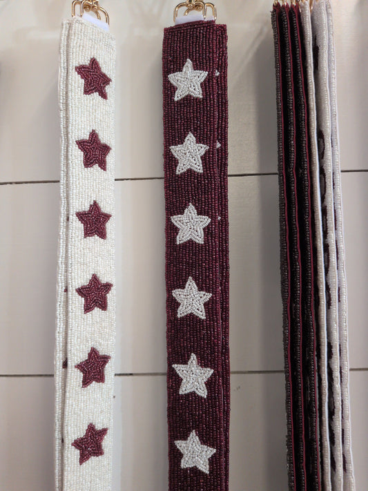 Stars Beaded Purse Strap - 1.5"