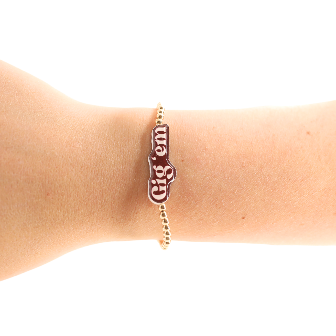 BB - Gig 'em Beaded Bracelet