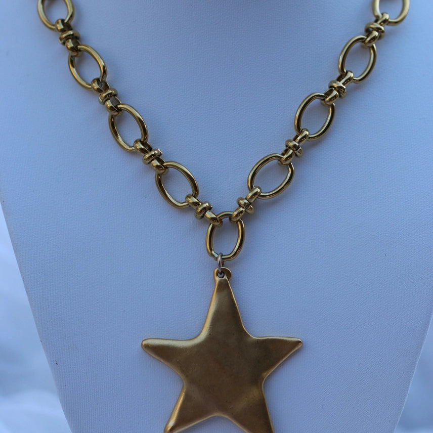 Chunky Chain + XL Star Statement Necklace