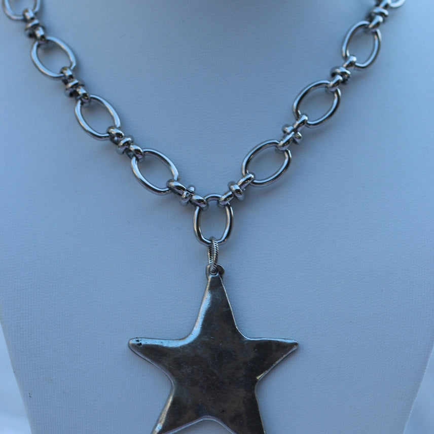 Chunky Chain + XL Star Statement Necklace